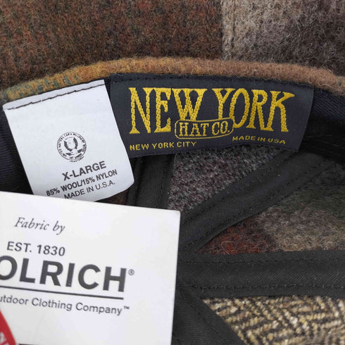 ニューヨークハット NEWYORK HAT&CAP CO. USA製 パッチワーク ウールキャスケット メンズ XL