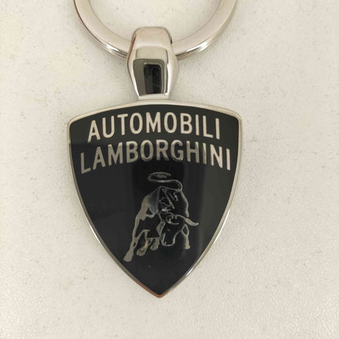 オートモービルランボルギーニ AUTOMOBILI LAMBORGHINI シールド型 メタルキーホルダー メンズ