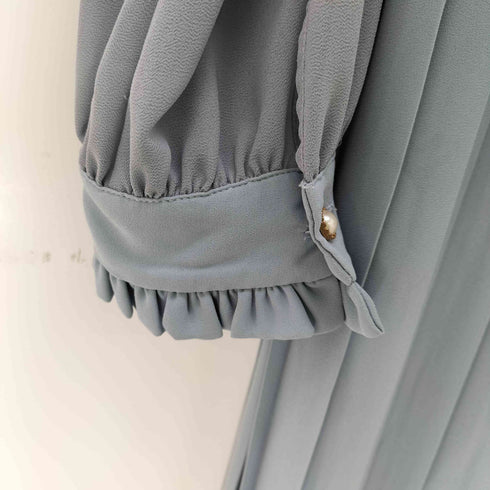 L/S レースデザイン プリーツワンピース レディース JPN:S