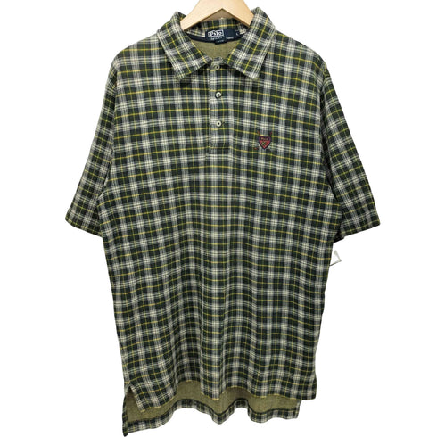 ポロバイラルフローレン Polo by RALPH LAUREN 90S ゴルフエンブレム タータンチェック S/S ポロワンピース レディース import:L