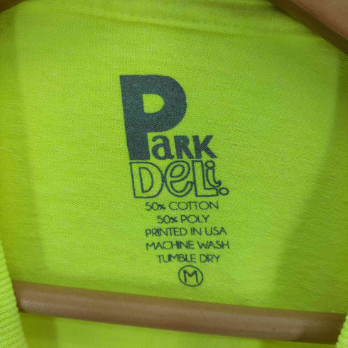 PARK DELI USA製 ロゴ刺繍 ポリコットン S/S クルーネック Tシャツ メンズ import:M