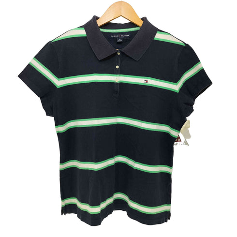 トミーヒルフィガー TOMMY HILFIGER ボーダー S/S ポロ レディース XXL