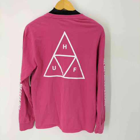 ハフ HUF ESSENTIALS TT L/S TEE トライアングル ロゴプリントTシャツ メンズ JPN:M