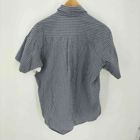 ピエールカルダン pierre cardin コットン ロゴ刺繍 チェック S/S シャツ メンズ import:L