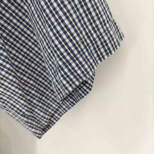 ピエールカルダン pierre cardin コットン ロゴ刺繍 チェック S/S シャツ メンズ import:L