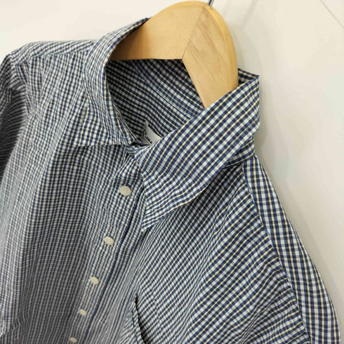 ピエールカルダン pierre cardin コットン ロゴ刺繍 チェック S/S シャツ メンズ import:L