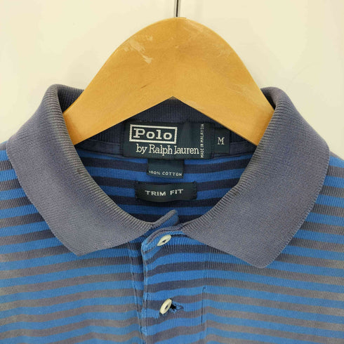 ポロラルフローレン POLO RALPH LAUREN 90s TRIM FIT ポニー刺繍ボーダーポロシャツ メンズ JPN:M