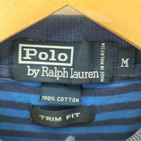 ポロラルフローレン POLO RALPH LAUREN 90s TRIM FIT ポニー刺繍ボーダーポロシャツ メンズ JPN:M