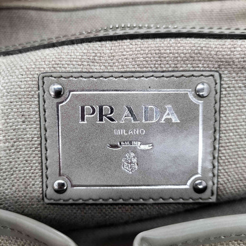 プラダ PRADA デニムキャンバストートバッグ ボストンバッグ レディース