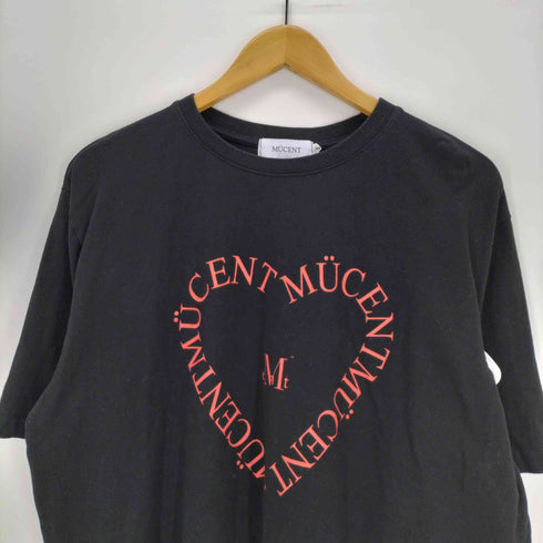 MUCENT Heart Lettering Short Sleeve T-Shirt メンズ JPN:L