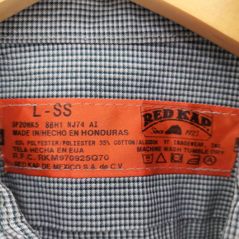 レッドキャップ RED KAP 企業ロゴ S/S 総柄 ワーク シャツ メンズ import:L