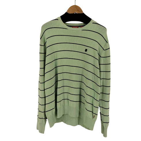 アイゾッド IZOD SWEATER クルーネック ストライププルオーバー メンズ L/G