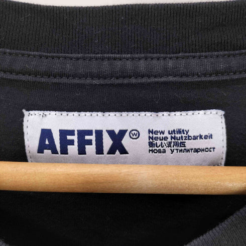 アフィックス AFFIX バックプリント クルーネック ポケット半袖Tシャツ メンズ JPN:M