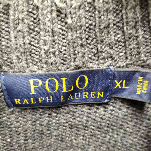 ポロラルフローレン POLO RALPH LAUREN ポニー 刺繍 ハーフジップ コットン ニット メンズ import:XL