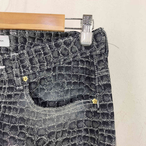 LIBRIO MENDONCA DENIM PANTS TEETH JACQUARD PATTERN デニムジャガードパンツ メンズ JPN:M