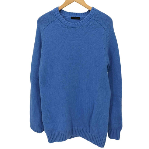 ザラ ZARA WOOL KNIT エルボーパッチ クルーネック ウール ニット メンズ import:L