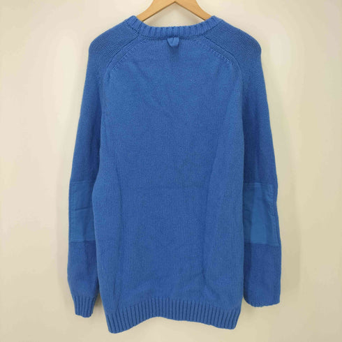 ザラ ZARA WOOL KNIT エルボーパッチ クルーネック ウール ニット メンズ import:L