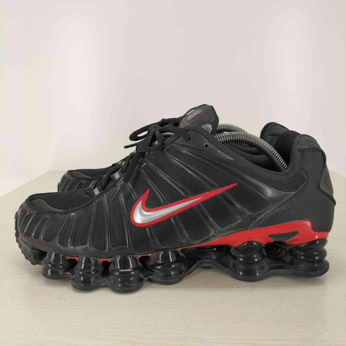 ナイキ NIKE SHOX TL BLACK/METALLIC SILVER-UNIVERSITY RED メンズ JPN:27