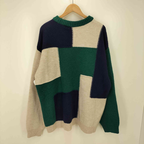 ザラ ZARA COLOUR BLOCK SWEATER クルーネック カラーブロック ニット メンズ import:XL