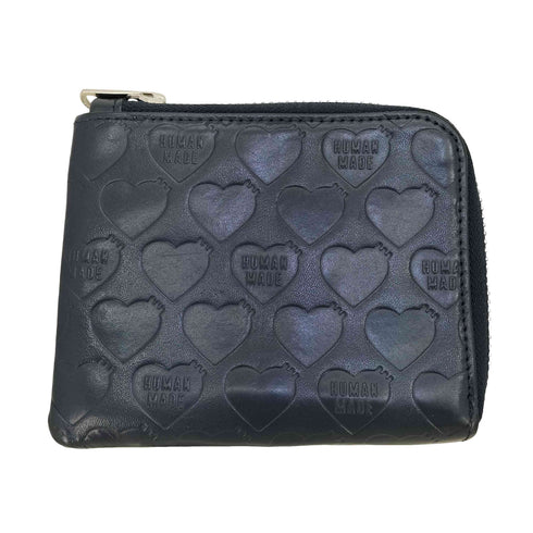 ヒューマンメイド HUMAN MADE LEATHER ZIP WALLET NAVY メンズ