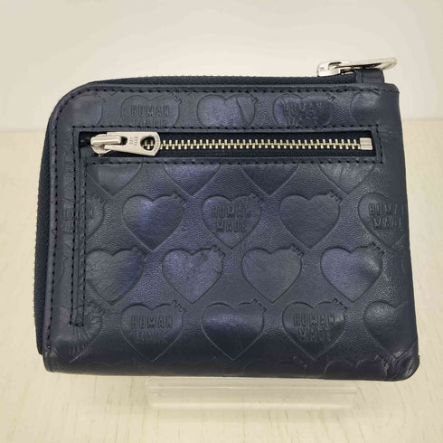ヒューマンメイド HUMAN MADE LEATHER ZIP WALLET NAVY メンズ