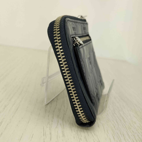 ヒューマンメイド HUMAN MADE LEATHER ZIP WALLET NAVY メンズ