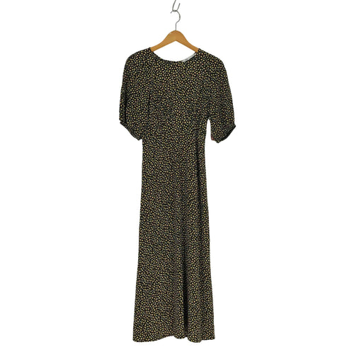 ザラ ZARA 小花柄 レーヨン パフスリーブ ワンピース レディース import:S