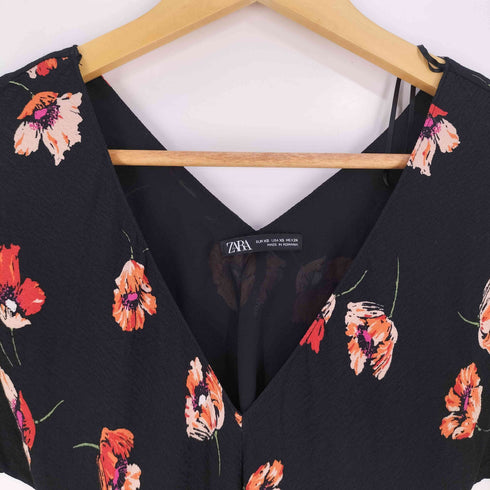 ザラ ZARA Floral Maxi Dress 花柄 マキシ ワンピース レディース import:XS