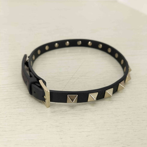 ヴァレンティノ Valentino イタリア製 レザースタッズチョーカー レディース