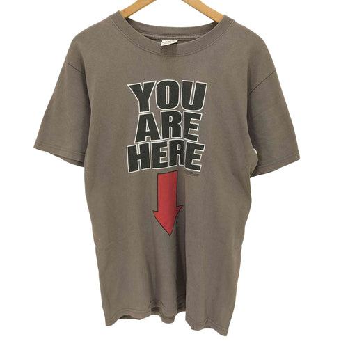 00S USA製 anvilボディ GI APPAREL INC. YOU ARE HERE プリント クルーネック S/S Tシャツ コピーライト2000 メンズ import:M