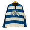 ザンダーゾウ XANDER ZHOU 19ss Blue Striped Rugby Polo ストライプ ラグビー ポロシャツ ラガーシャツ メンズ JPN:48