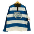 ザンダーゾウ XANDER ZHOU 19ss Blue Striped Rugby Polo ストライプ ラグビー ポロシャツ ラガーシャツ メンズ JPN:48