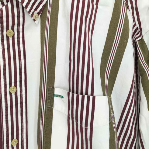 トミーヒルフィガー TOMMY HILFIGER ストライプ柄裾ロゴ刺繍BDシャツ メンズ JPN:XL