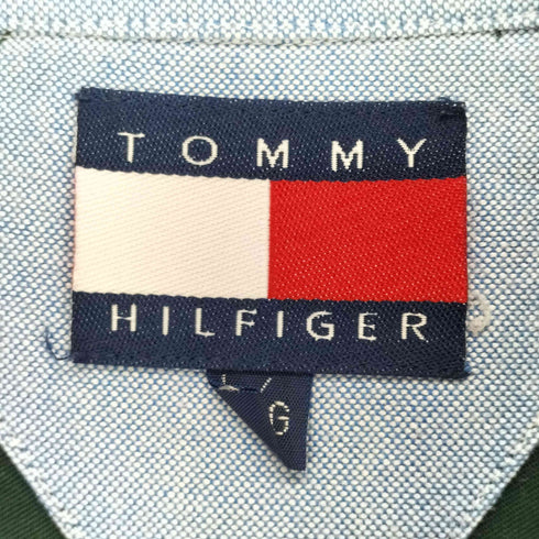 トミーヒルフィガー TOMMY HILFIGER ストライプ切替ロゴ刺繍BDシャツ メンズ JPN:XL