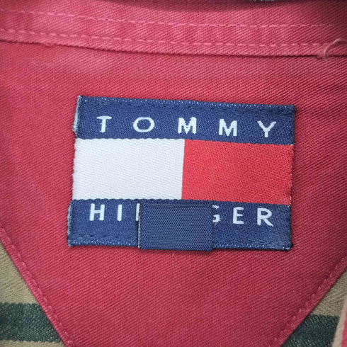 トミーヒルフィガー TOMMY HILFIGER ボーダー柄ロゴ刺繍BDシャツ メンズ JPN:M