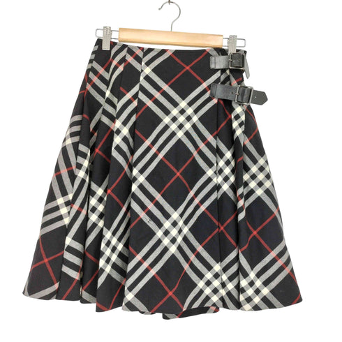 バーバリーブルーレーベル BURBERRY BLUE LABEL チェック柄 ラップスカート レディース 36
