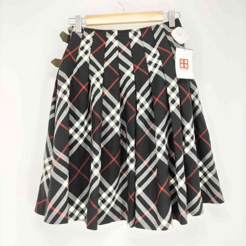 バーバリーブルーレーベル BURBERRY BLUE LABEL チェック柄 ラップスカート レディース 36