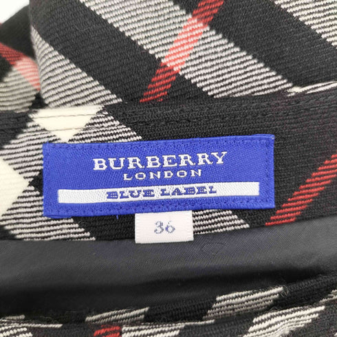 バーバリーブルーレーベル BURBERRY BLUE LABEL チェック柄 ラップスカート レディース 36