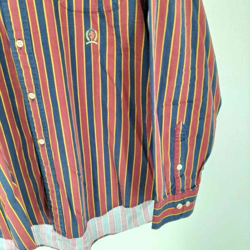 トミーヒルフィガー TOMMY HILFIGER ストライプ柄ロゴ刺繍BDシャツ メンズ JPN:XL