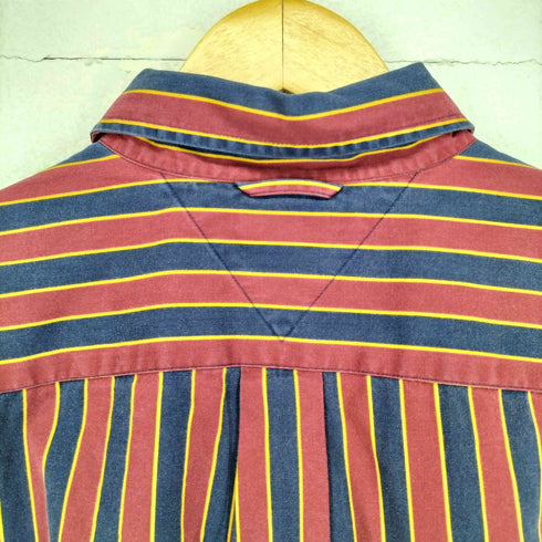 トミーヒルフィガー TOMMY HILFIGER ストライプ柄ロゴ刺繍BDシャツ メンズ JPN:XL