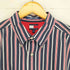 トミーヒルフィガー TOMMY HILFIGER ストライプ柄ロゴ刺繍BDシャツ メンズ JPN:XL