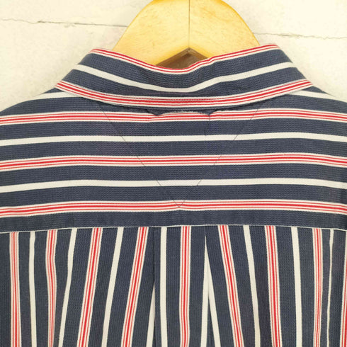 トミーヒルフィガー TOMMY HILFIGER ストライプ柄ロゴ刺繍BDシャツ メンズ JPN:XL