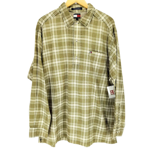 トミーヒルフィガー TOMMY HILFIGER ハーフボタンチェックシャツ メンズ JPN:XL