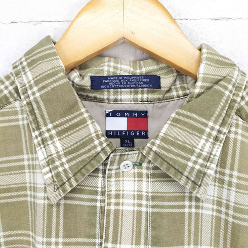 トミーヒルフィガー TOMMY HILFIGER ハーフボタンチェックシャツ メンズ JPN:XL