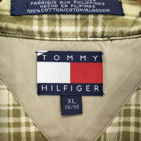 トミーヒルフィガー TOMMY HILFIGER ハーフボタンチェックシャツ メンズ JPN:XL