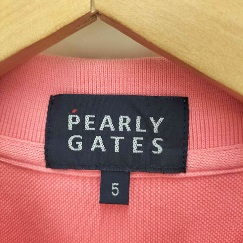 パーリーゲイツ PEARLY GATES ロゴ 刺繍 S/S 鹿の子 ポロシャツ メンズ JPN:5