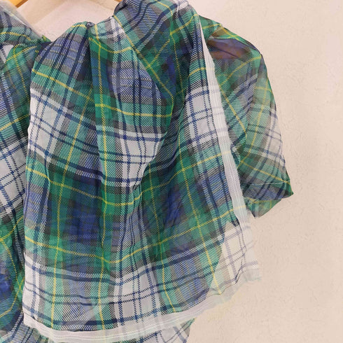 コムデギャルソン COMME des GARCONS チェック柄 ギャザー半袖ブラウス レディース SS