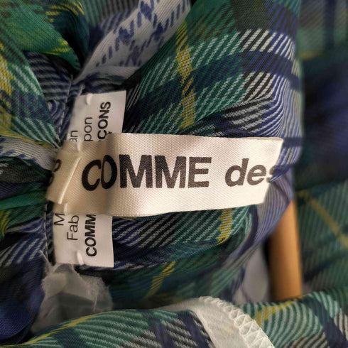 コムデギャルソン COMME des GARCONS チェック柄 ギャザー半袖ブラウス レディース SS