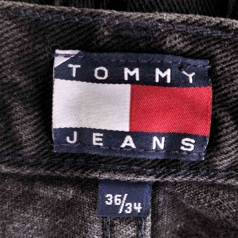 トミージーンズ tommy jeans ブラックバギーデニム メンズ 36/34