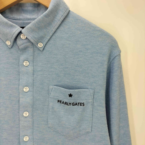 パーリーゲイツ PEARLY GATES ポケット ロゴ 刺繍 L/S ポロシャツ メンズ JPN:5